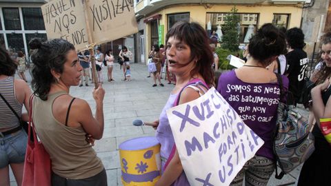 Manifestaci�n en Monforte contra el auto que deja en libertad a los miembros de La Manada
