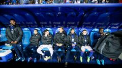 Banquillo Real Oviedo Carlos Tartiere Osasuna Horizontal.El banquillo del Real Oviedo, antes del partido frente a Osasuna