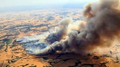 Imagen area de los incendios forestales de Lrida