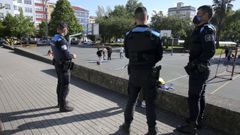 Vista del despliegue policial de la tarde del viernes
