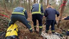 Rescate del cazador en Carre�o. BOMBEROS DE ASTURIAS