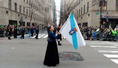La Escola de Gaitas desfil� el 17 de marzo por la Quinta Avenida. 