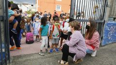 Imagen de archivo del inicio de las clases en Burela en el curso 2021-22