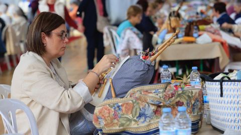 Palillando en el pabelln de Cedeira, con Mulleres da Vila