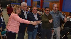 Jos Manuel Arias, en el centro, en el acto central de la campaa del PP de Bveda