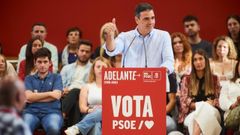 Snchez, en un acto de campaa en Santander