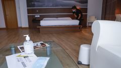 En la imagen, una habitaci�n del Sercotel Ode�n, donde las reservas para la primera quince de julio est�n en un 63%