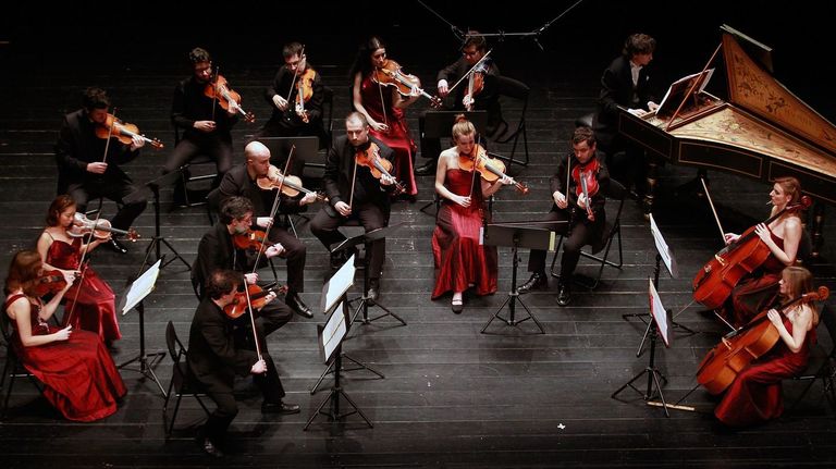 A Orquestra de C�mara Galega en pleno concerto, nunha imaxe de arquivo.