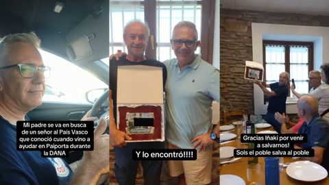 Captura del vídeo publicado por la usuaria de Tiktok donde se ve a Iñaki junto a Toni