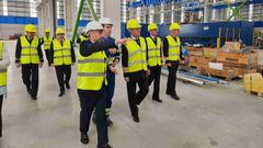 El Ajema, durante su visita este lunes a la factora naval ferrolana 