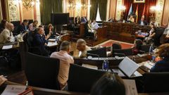 Imagen de archivo de un pleno en el Concello de Ourense.