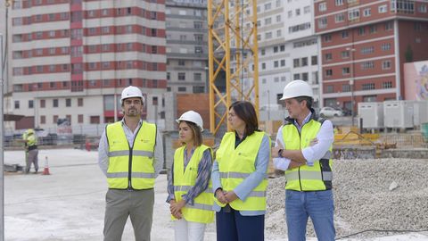 Visita del conselleiro de Presidencia a las obras de la nueva estacin de buses de Lugo
