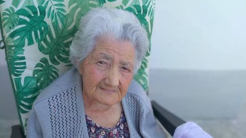 ASCENSI&Oacute;N DE CAMPOS, MELIDENSE FALLECIDA A LOS 105 A&Ntilde;OS, EN UNA FOTO DE MAYO DEL 2025