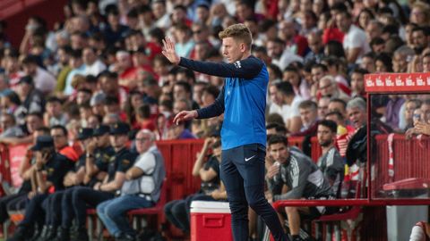 Mossa, en un partido del Huesca de la presente temporada