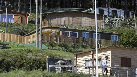 Casetas en la playa de San Xurxo, Ferrol
