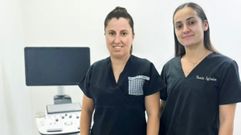 Alba y Tania, en las instalaciones de Fisio Dacal