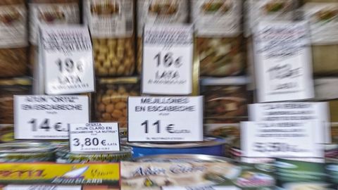 Precios de art&iacute;culos en un supermercado