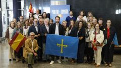 Delegaci�n asturiana del PP en el acto pol�tico de Feij�o, con el presidente del PP de Asturias, �lvaro Queipo, en el centro.