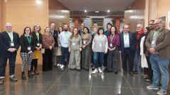 Los representantes de los socios que participan en el proyecto, en el campus de Ourense, donde se celebr� la primera reuni�n de trabajo