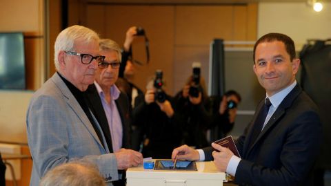Primera vuelta de las elecciones presidenciales de Francia. Benoit Hamon, candidato del partido Socialista