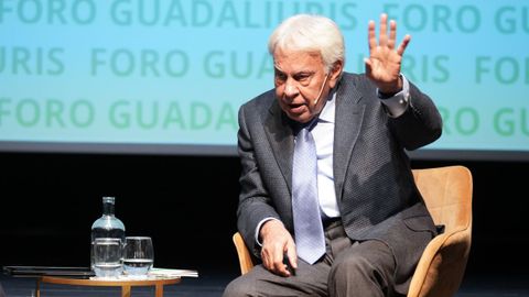 El expresidente del Gobierno, Felipe Gonzlez, durante su intervencin en el Foro Guadaliuris