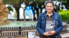 Olaia Send�n presentou este s�bado en Mar�n o libro �Tras da mirada de Jos� Su�rez�