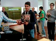 �lex Crespo, primero por la derecha, fue subcampe�n en Teo; y Christian Duarte, ganador en el San Paio.