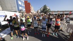 Instantes previos a la salida de la 10K, con el que ser�a el ganador (dorsal n�m, 57) al frente