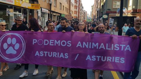 Manifestacin antitaurina en Gijn