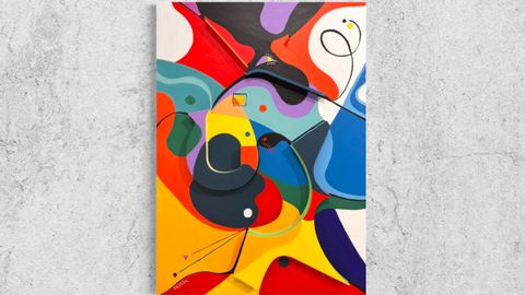 525�euros. Julio Pereira (Venezuela, 1969). Momentos L�dicos. Materiales reciclados policromados.