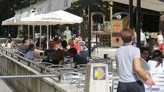 Ambiente en las terrazas del Cant�n de Mol�ns, en la ciudad de Ferrol