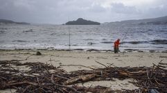 La r�a de Pontevedra esta ma�ana desde la playa de�Cabeceira, en Poio
