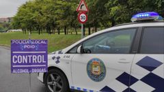 Fotograf�a de archivo de un control de alcoholemia de la Polic�a Local de Poio