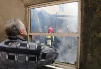 Estado de una galp�n en el centro de Mux�a, que result� calcinado este a�o. 