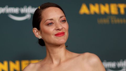 Cotillard, en el estreno para la prensa del musical Annette en Los ngeles, el pasado da 18 de agosto. 