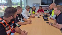 Puesto de mando del dispositivo especial para la final del Mundial en Ferrol.