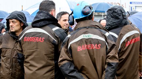 Protesta de trabajadores de Barreras en Vigo