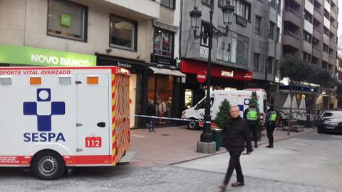 Accidente laboral en la calle 19 de Julio de Oviedo