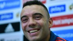 El momento c�mico de Aspas con un periodista iran�