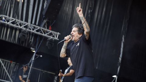 Evaristo P�ramos en su �ltima visita a Revenidas, con Tropa do Carallo, hace tres a�os