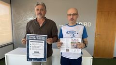 Marcos Fajardo y Manuel Gonz�lez, durante la presentaci�n de la nueva temporada de las Escolas Deportivas de Boiro