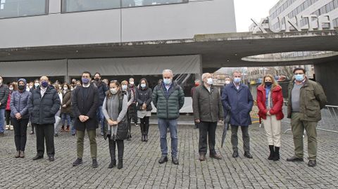 Minuto de silencio en la Xunta de Pontevedra