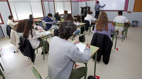 Imagen de archivo de un aula de bachillerato en el colegio Sagrado Corazn de Pontevedra