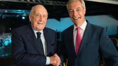 Nigel Farage colg en su cuenta de la red social X una imagen con sir John Hall.