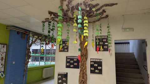 Todo el colegio se decor� como un bosque