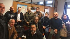 Encierro de los sindicatos de Xustiza en la EGAP por el fracaso de las negociaciones con la Xunta.