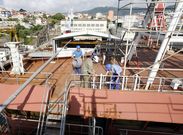 Uno de los �ltimos trabajos llevados a cabo en el astillero situado en Teis. 