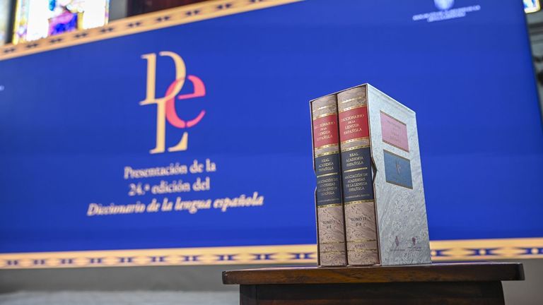 La 24�. edici�n del  Diccionario de la lengua espa�ola  est� formada por dos tomos publicados por la editorial Espasa