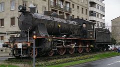 Estado actual de la locomotora de A Ponte.