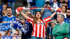 Derbi asturiano entre el Real Oviedo y el Real Sporting de Gijon en el estadio Carlos Tartiere